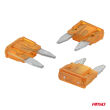 Bezpieczniki samochodowe płytkowe mini 3szt. 5A AMIO-05096 - 6