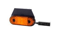 Obrysówka LED LD 650 z uchwytem i zaciskiem, pomarańczowa, 12/24V