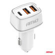 Ładowarka samochodowa 2x USB-A + USB-C 32W AMIO-03890 - 2