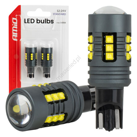 Żarówki LED STANDARD T15 2525 18SMD białe 12V 24V AMIO-04994