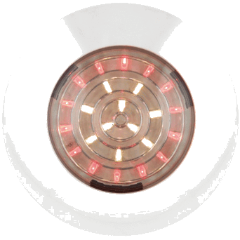 Dwukolorwa lampa wewnętrzna biała/czerwona, 12V