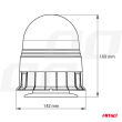 Lampa ostrzegawcza błyskowa kogut 39 LED magnes R65 R10 12V 24V W02m AMIO-02300 - 9