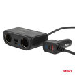 Rozdzielacz gniazda zapalniczki z ładowarką USB-C USB-A QC3.0 PD3.0 120W AMIO-04837 - 4