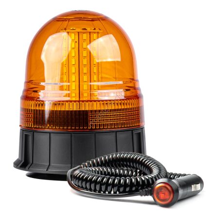 Lampa ostrzegawcza błyskowa kogut 80 LED magnes R10 12V 24V W09M AMIO-01502
