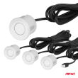 Zestaw czujników parkowania czujniki cofania LED GRAF 4 sensory białe AMIO-01563 - 4