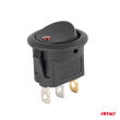 Włącznik przełącznik przycisk okrągły 12V 20A ON OFF podświetlenie czerwone AMIO-03961 - 4