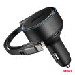 Ładowarka samochodowa ze zwijanym kablem typ C + lightning iPhone + USB-C 12V 24V 60W AMIO-04370 - 3