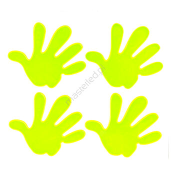 Naklejki fluorescencyjne odblaskowe ostrzegawcze dla dzieci łapki AMIO-03942