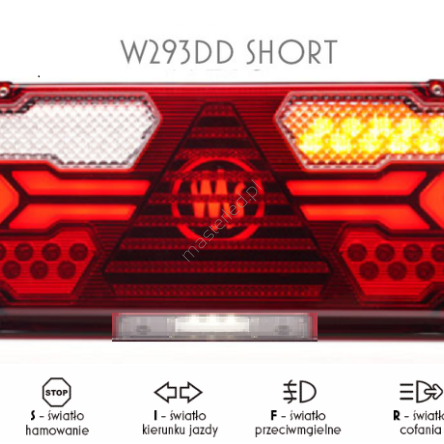 2535A DD L Lampa zespolona tylna W293DD SHORT