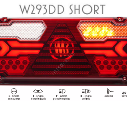 2535A DD L Lampa zespolona tylna W293DD SHORT