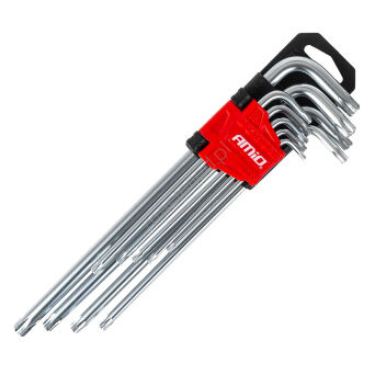 Klucze TORX długie 230 mm 9 szt. TKL AMIO-01039