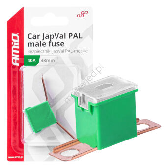 Bezpiecznik samochodowy JAPVAL PAL męski PAL 48mm 40A AMIO-03419