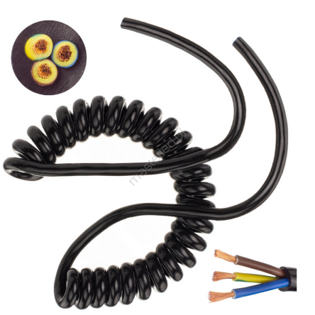 Przewód spiralny 3x0,75 8 metrów