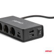 Rozdzielacz gniazda zapalniczki z ładowarką 3xUSB-A USB-C QC 3.0 PD 3.0. 148W AMIO-04836 - 6