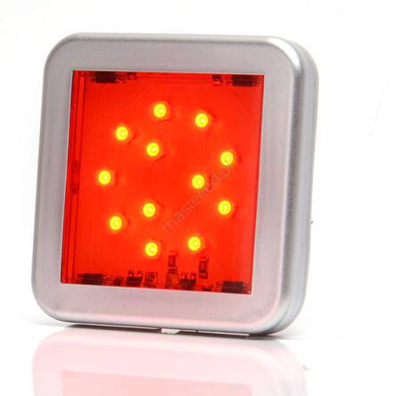 Lampa pozycyjna tylna W122 LED 12V/24V klosz transparentny czerwony - 984KR*