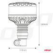 Lampa ostrzegawcza błyskowa kogut LED W28P 12V 24V AMIO-04104 - 8