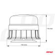 Lampa ostrzegawcza błyskowa kogut 39 LED magnes R65 R10 12V 24V WAR11M AMIO-01500 - 7