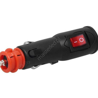 Wtyczka gniazda zapalniczki z włącznikiem EURO DIN 12V 24V AMIO-02051
