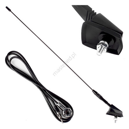 Antena samochodowa 41 cm 5mm adapter ANT01 AMIO-01048