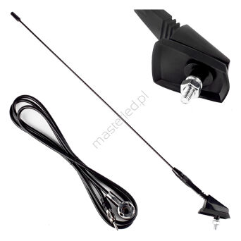 Antena samochodowa 41 cm 5mm adapter ANT01 AMIO-01048
