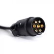 Coiled cable with 13/7 PIN plugs 12V 1.5m E1386 - 4