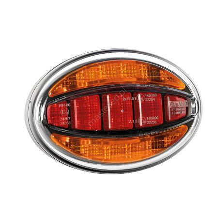 FT-355 Lampa tylna uniwersalna LED 12-36V, 3-funkcyjna STOP/POZYCJA/KIERUNKOWSKAZ, przewód o długości 1m.