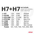 Zestaw zasobnik komplet żarówek zapasowych bezpieczniki 30 szt. H7 + H7 AMIO-03959 - 4