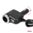 Rozdzielacz gniazda zapalniczki z ładowarką i żarnikiem 12V 24V 120W 80cm AMIO-04360 - 5