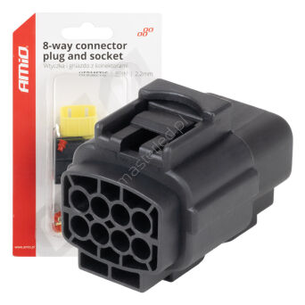 Złącze elektryczne wodoodporne zestaw 8 PIN 2.2mm AMIO-04350