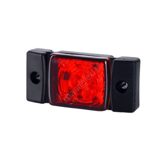 Prostokątna lampka obrysowa LED LD 142  czerwona, 12/24V