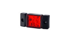 Prostokątna lampka obrysowa LED LD 142  czerwona, 12/24V
