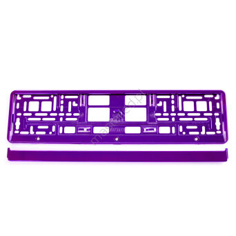 Ramka tablicy rejestracyjnej metalizowana fioletowa AMIO-03172