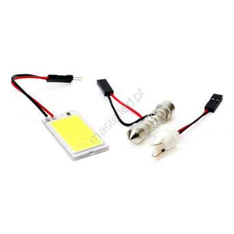 Żarówki LED CLASSIC T10 W5W C5W COB 12V panel moduł AMIO-01621