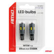 Żarówki LED STANDARD T10 2525 10SMD białe 12V 24V AMIO-04993 - 4