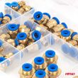 Zestaw gwintowanych szybkozłączek pneumatycznych 4-16mm 72szt. AMIO-04922 - 5
