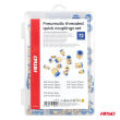 Zestaw gwintowanych szybkozłączek pneumatycznych 4-16mm 72szt. AMIO-04922 - 9