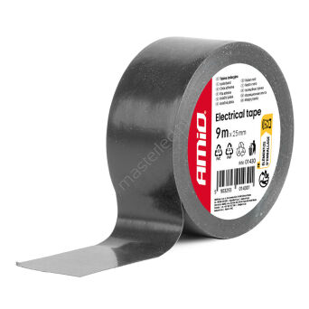 Taśma izolacyjna czarna szkot 25mm x 9m AMIO-01430