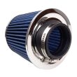 Filtr powietrza stożkowy uniwersalny niebieski + 3 adaptery AMIO-02458 - 2