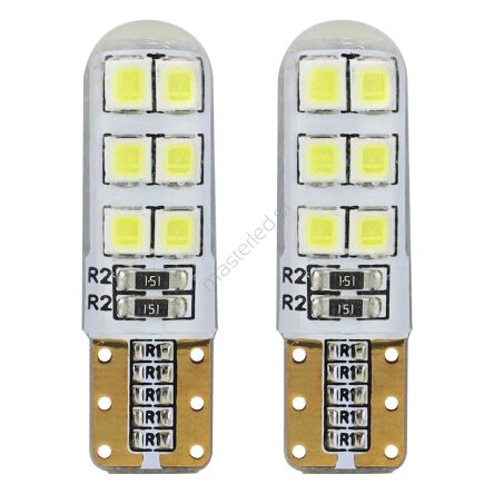 Żarówki LED STANDARD T10 W5W 12xSMD 2835 12V Silikon AMIO-01095