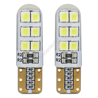 Żarówki LED STANDARD T10 W5W 12xSMD 2835 12V Silikon AMIO-01095