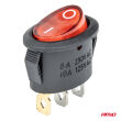 Włącznik przełącznik czerwonym owalny 12V 230V podświetlany BU01 AMIO-03612 - 2