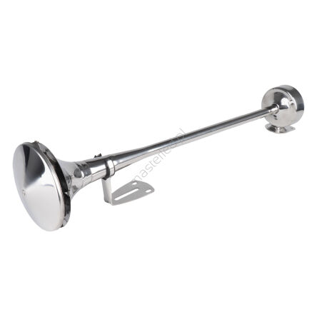 Klakson fanfara pneumatyczna sygnał dźwiękowy chrom 620mm niski ton AMIO-04078
