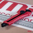 Nożyk uniwersalny ze stali SK5 z czarnym ostrzem i pokrętłem ABS 100x18x0,5mm AMIO-04813 - 7