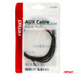 Kabel AUX MINI JACK 3,5mm oplot 100cm AMIO-03269 - 5