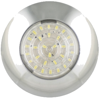Okrągła lampa wewnętrzna 24 LED, wodoszczelna, biała, 12V