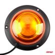 Lampa ostrzegawcza błyskowa mini kogut 18 LED magnes R65 R10 12V 24V W21ml AMIO-02924 - 3