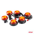 Lampa ostrzegawcza błyskowa mini kogut 18 LED magnes R65 R10 12V 24V W21ml AMIO-02924 - 9