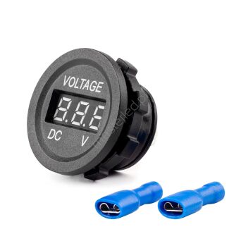 Dodatkowy woltomierz cyfrowy do zabudowy 12V 24V MOD-02 AMIO-02852