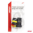 Kostka wtyk złącze hermetyczne superseal 3 PIN AMIO-03519 - 4