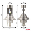 Żarówki samochodowe LED seria H25 CANBUS H4 H19 12V 36W AMIO-04711 - 9